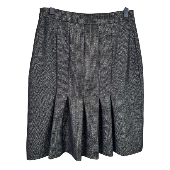 Valentino Dresses & Skirts - Valentino Roma Grey Wool Pleated Pencil Skirt Size 42/6